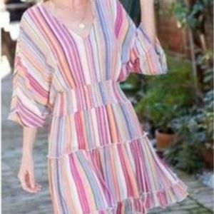 Adorable summer rainbow dress